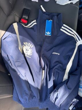 Adidas original MASCOTTE WOVEN TRACKSUIT JACKET Navy Blue
